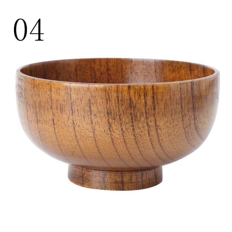 

1 шт. Деревянная миска в японском стиле, деревянная миска для риса, супа, салата, контейнер для еды, большая, маленькая миска для детей, столовая посуда, деревянная утварь