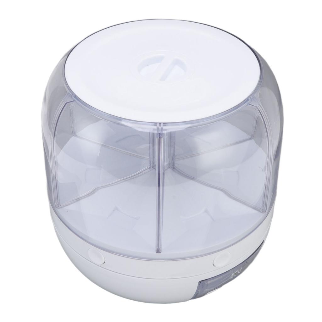Grain Dispenser 6 Grids PP Rotation Insect Proof Grain Storage Organization for Home Kitchen