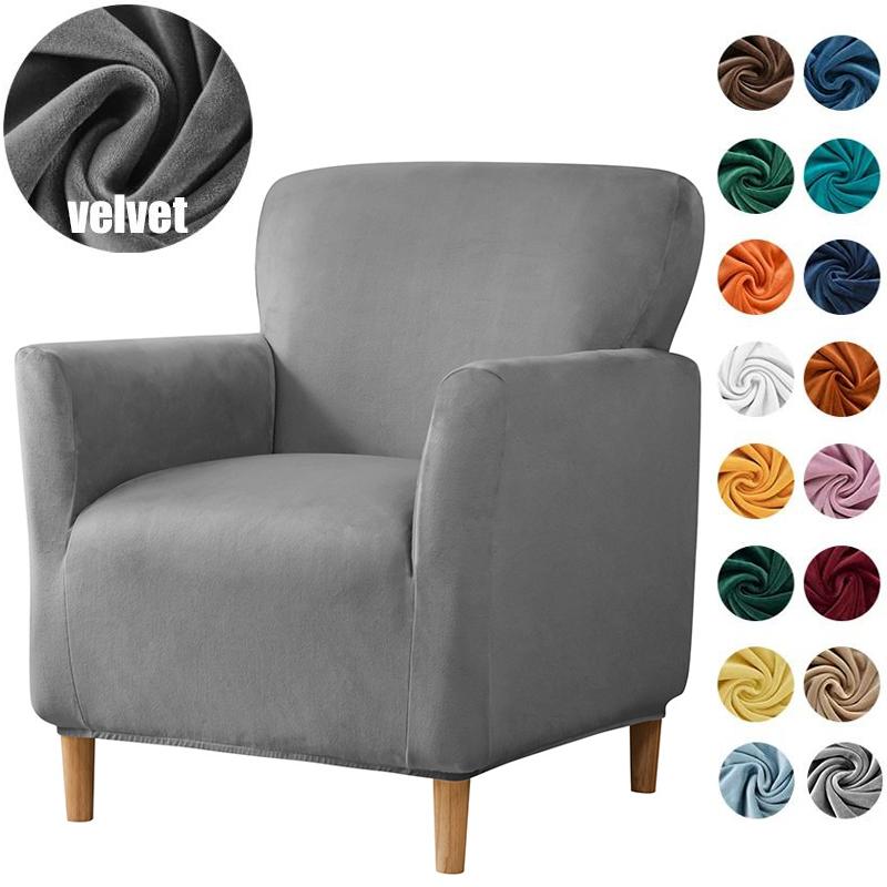 

Бархатная ванна Чехол для кресла для гостиной Клуб Кресло Скользящие чехлы Эластичные односпальные диванные крышки Домашняя барная стойка Отель