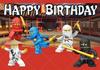 Ninjago Birthday Photography Backdrop - Colorful Cartoon Scene For Girls Party And Baby Shower Photo Studio Decoration