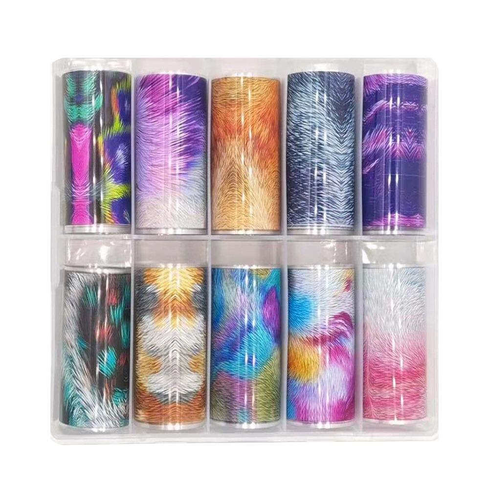 Stripe Pattern Nail Foils Leopard Print Nail Decals Fashion Nail Stickers Nail Decoration