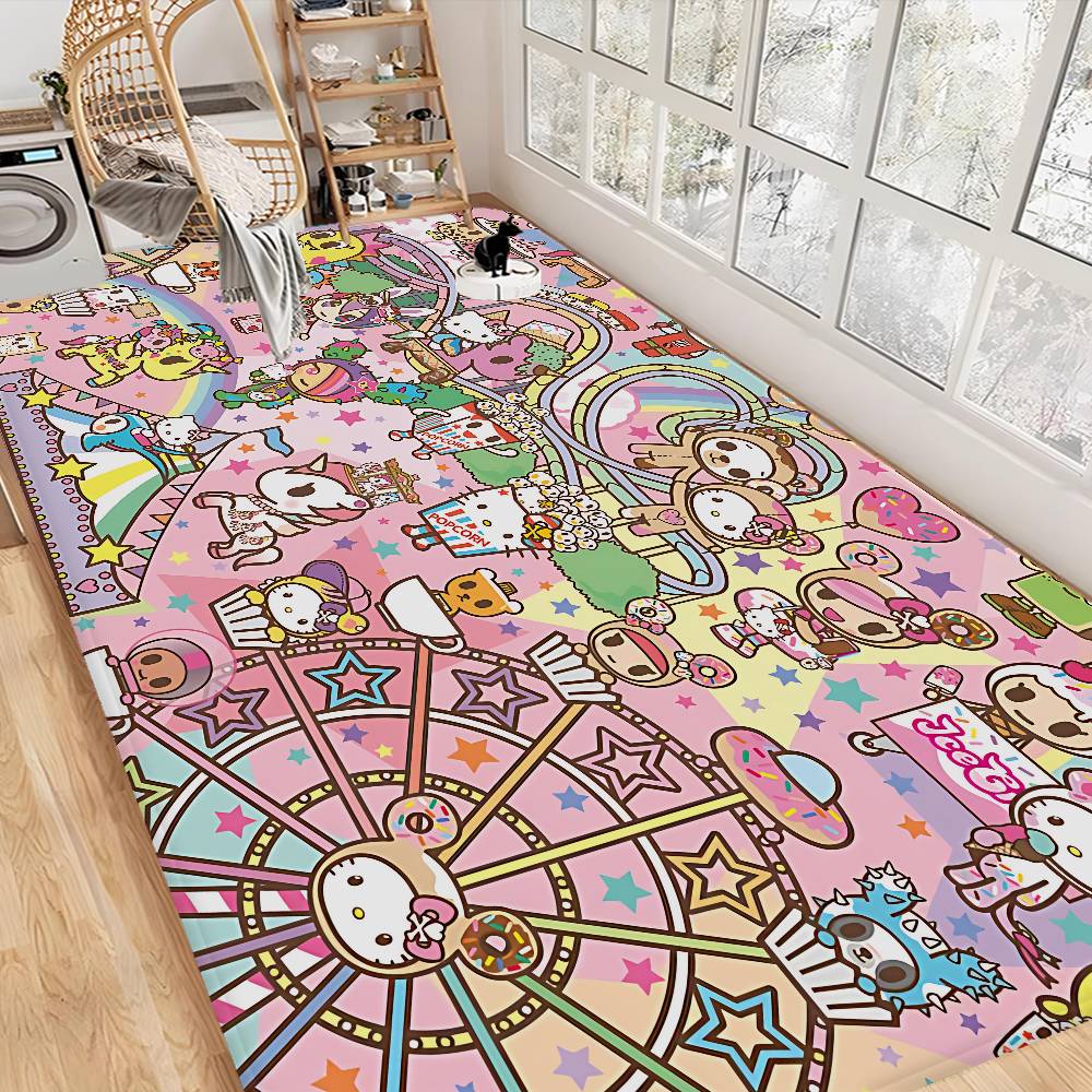Cartoon T-Tokidoki Floor Mat Rectangle Anti-slip Home Soft Badmat Front Door Indoor Outdoor Mat Hotel Decor Mat