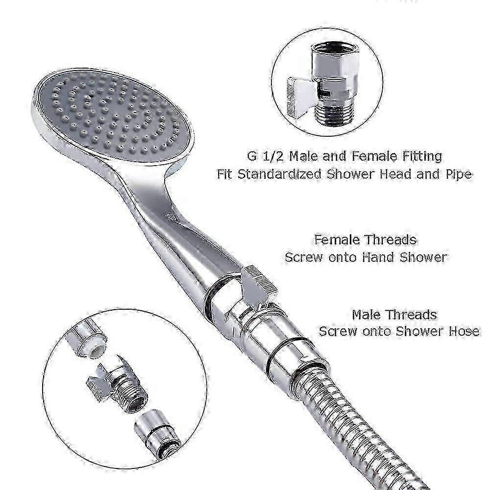 Water Flow Control Shut Off Valve, Compatible with Hand Held Shower Heads
