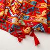 Yitao Bohemian Red Vintage Ethnic Travel Shawl - Silk-Like Cotton Linen Sunscreen Scarf for Women