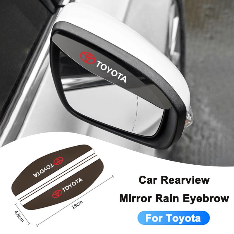 SPYF3 Car Side Rear View Mirror Rain Eyebrow Visor Rain Shield Shade Cover for Toyota Camry Chr Corolla Rav4 Yaris Prius Accessories