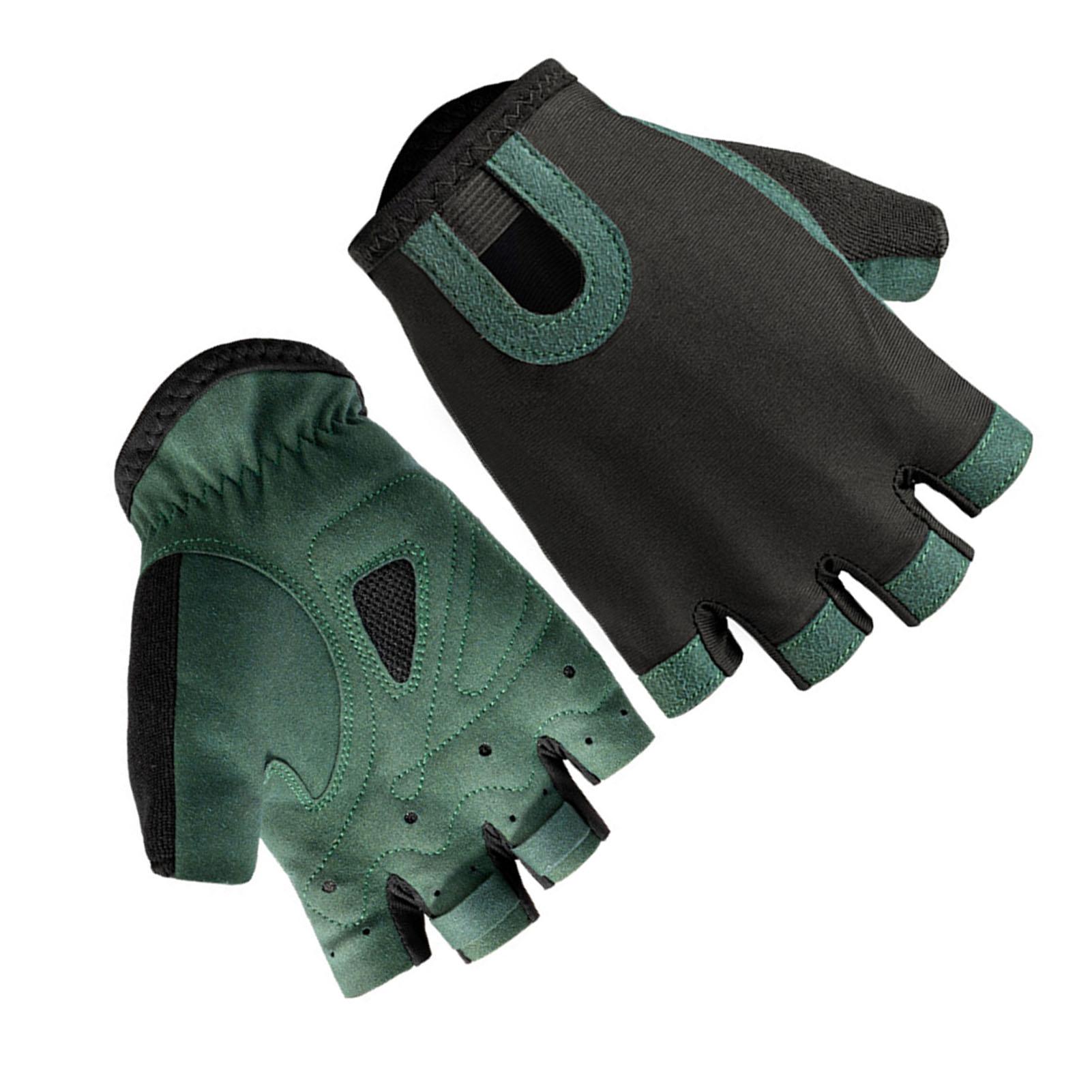 

Перчатки без пальцев Противоскользящие Амортизирующие Перчатки с половиной пальцев для езды на велосипеде на открытом воздухе, пеших прогулок