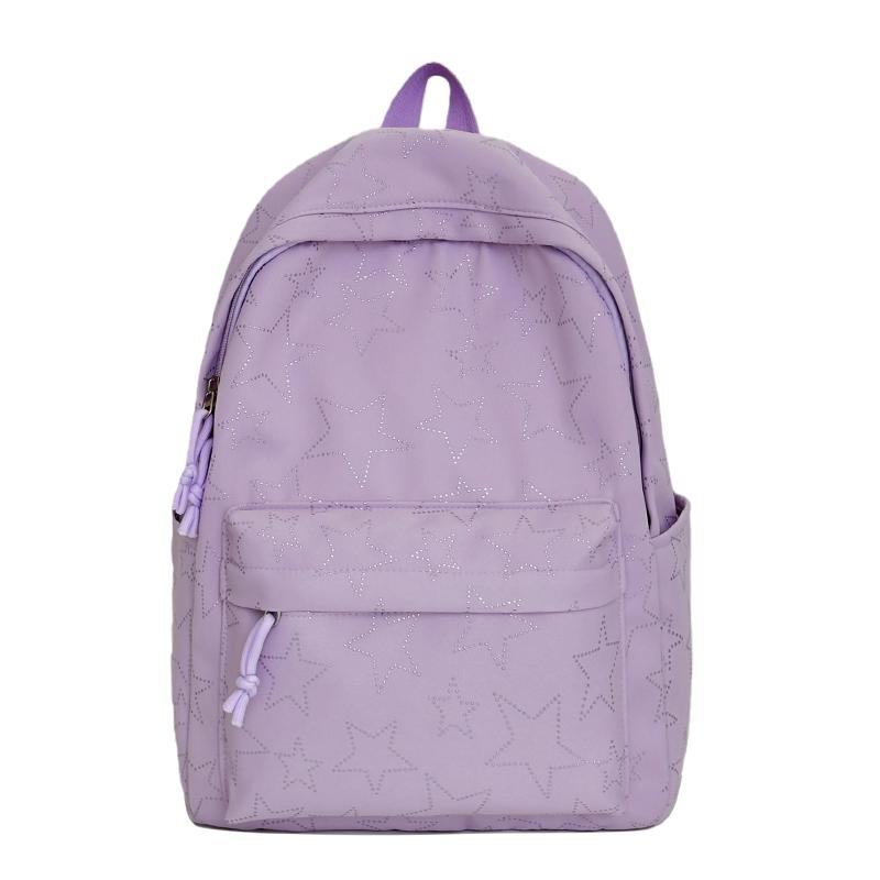 Star Print Student Schoolbag Women s Large Capacity Lightweight Backpack