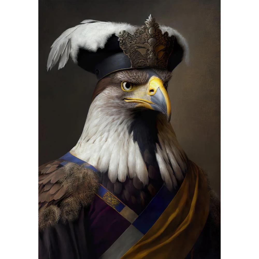 Animal Portrait Lion Fox Golden Retriever In Military Uniform Poster Print Wall Art Pictures Canvas Painting Room Home Decor