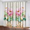 2pcs 3D Beautiful Vase Lotus Flower Digital Printed Curtain Living Room Curtains  Grommet Top Curtains Living Room Office Home