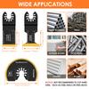 3/10Pc Oscillating Saw Blades Set Quick Release Extra-Long Reach Arc Edge Bi-Metal Multitool Blades Universal Japanese Teeth Saw
