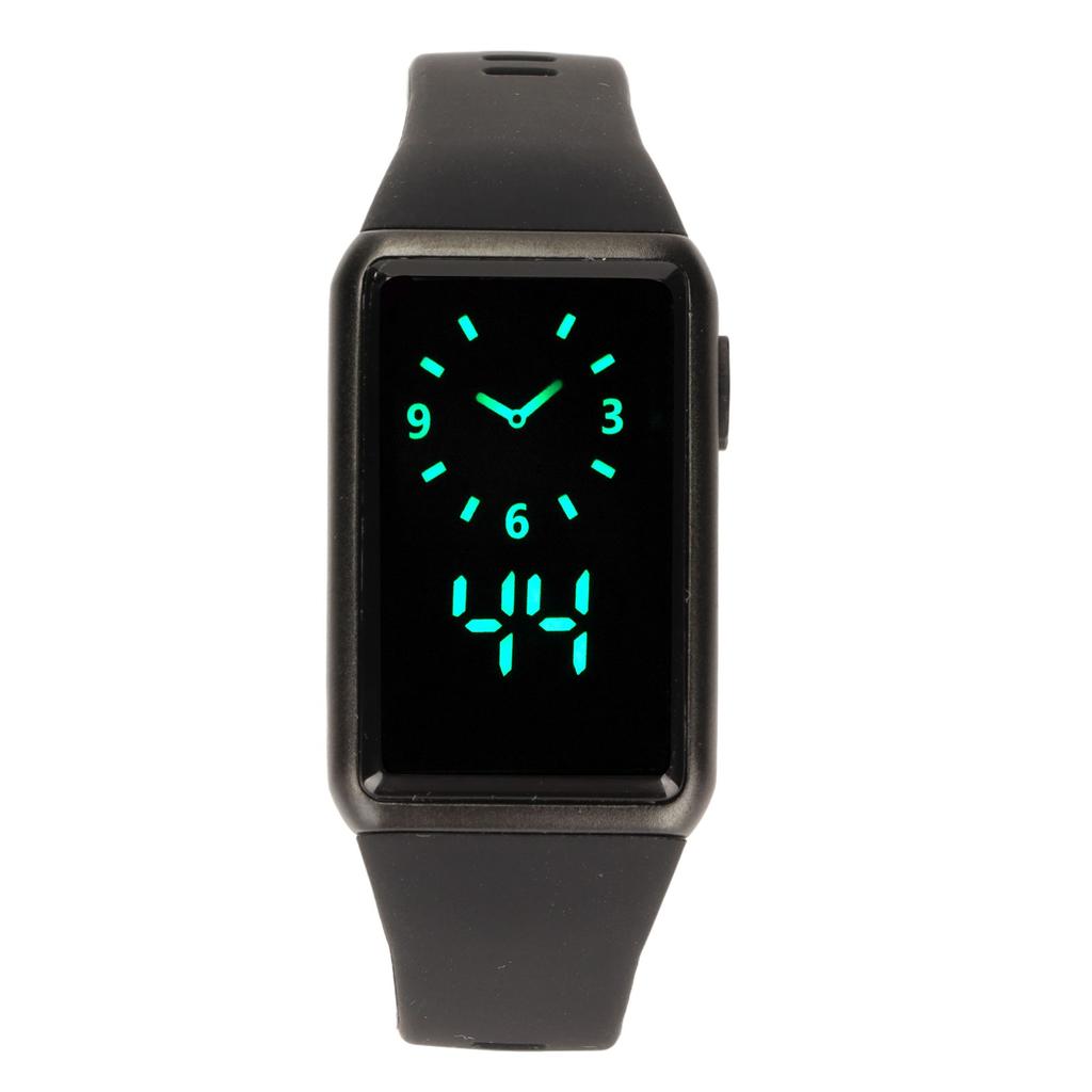 Smart Watch Alloy Silicone Glass 210mah 30m Waterproof LED Fitness Watch for Family Friendly