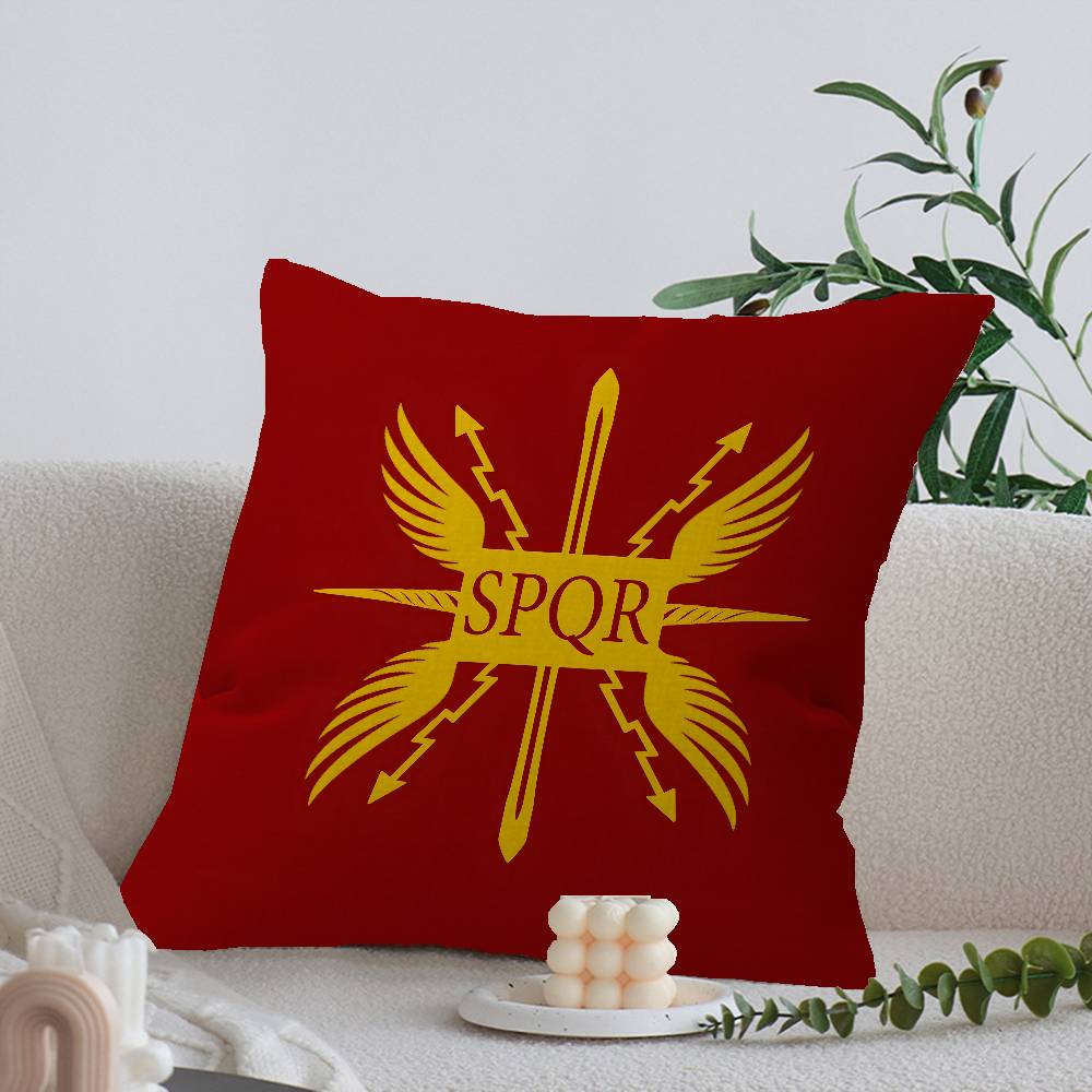 R-Roman S-SPQR Personalized Pillow Dust Cover Bedroom Kids Party Decoration Pillowcase Birthday Children Gift
