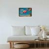 Metal Wall Art Vintage Flamingo Poster Pre Drilled Iron Sign 12x8 Inch for Bar