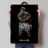 Muhammad Ali Wortkunst Blechplakate Personalisierbare Wandkunst Retro Vintage Metallschilder für Heimzimmer Einrichtung Dekorationen Wand Deko