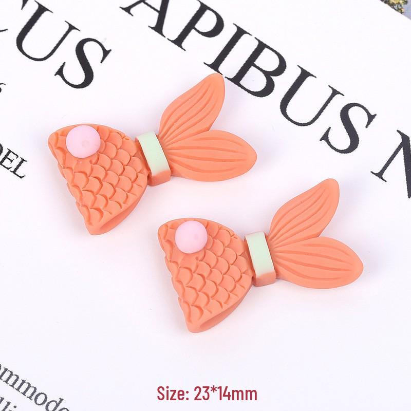 Geometric Cartoon Colorful Resin Ring & Bow Jewelry Accessories for DIY Phone Cases and Hair Clips