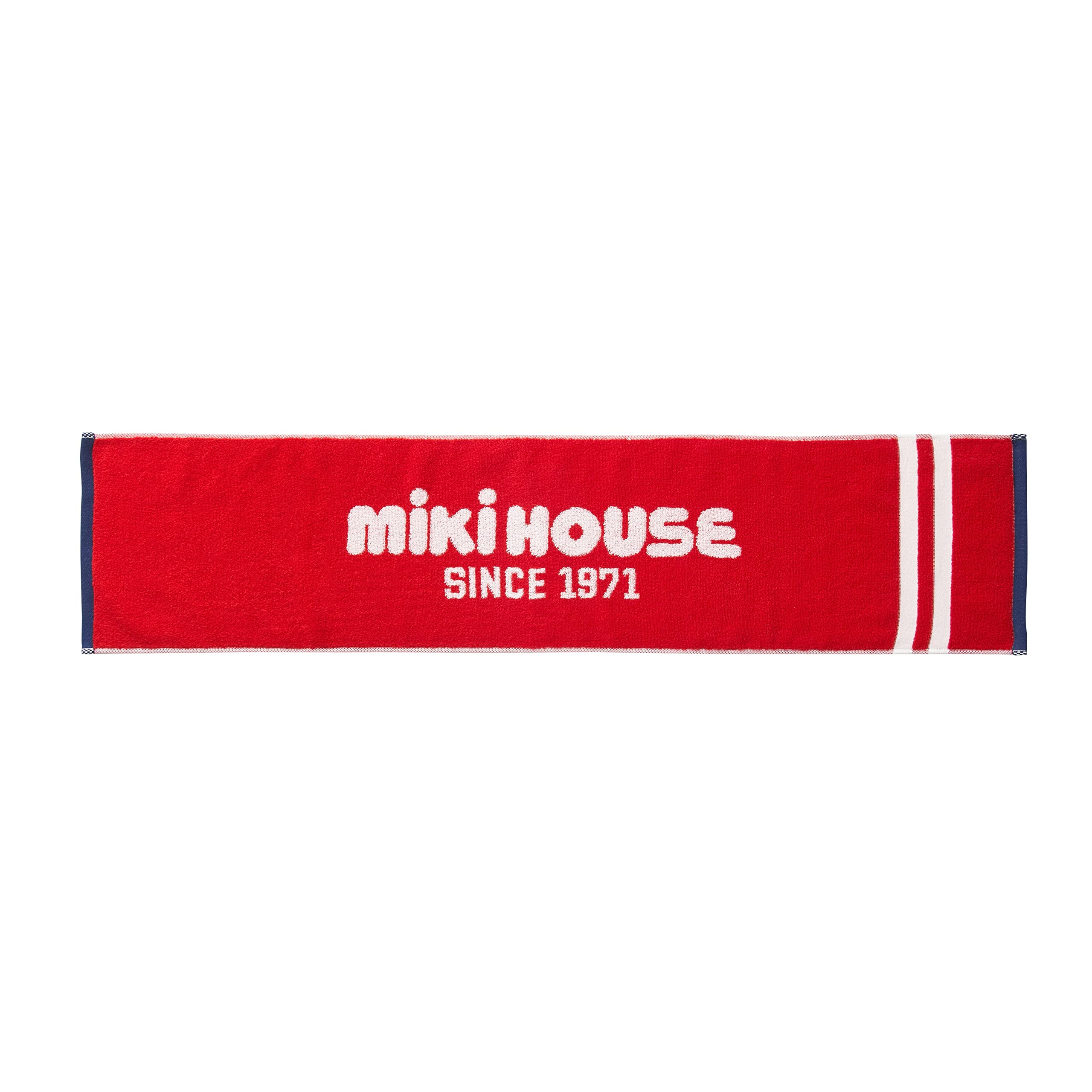 

Спортивное полотенце хлопок 100 см x 23 см с логотипом для мальчиков и девочек, для малышей и детей, красное [MIKI HOUSE] 100% 10-8106-574