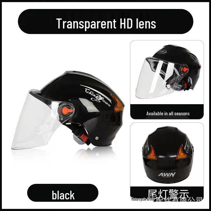 Universal Half-Face Helmet: Windproof, All-Season Riding Gear for Men & Women