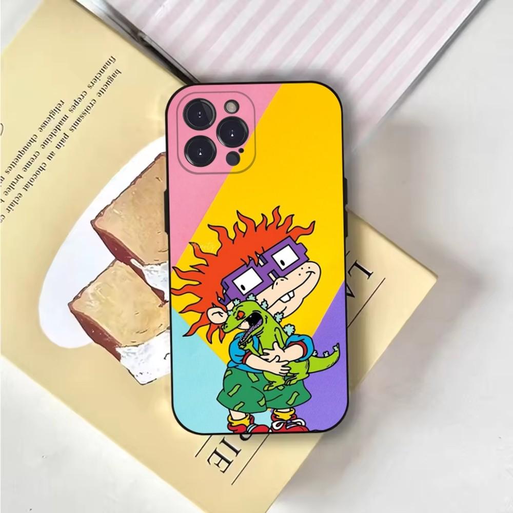 Rugrat Chuckie Angelica Phone Case For iPhone 16,15,14,13,12,11,Pro,X,XS,Max,XR,Plus,Mini Soft Black Cover