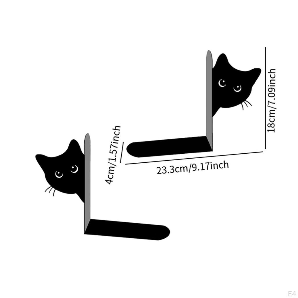 2 Stück Buchstützen Metallornament für Regale Skulptur Stopper Ordner und Trennhalter