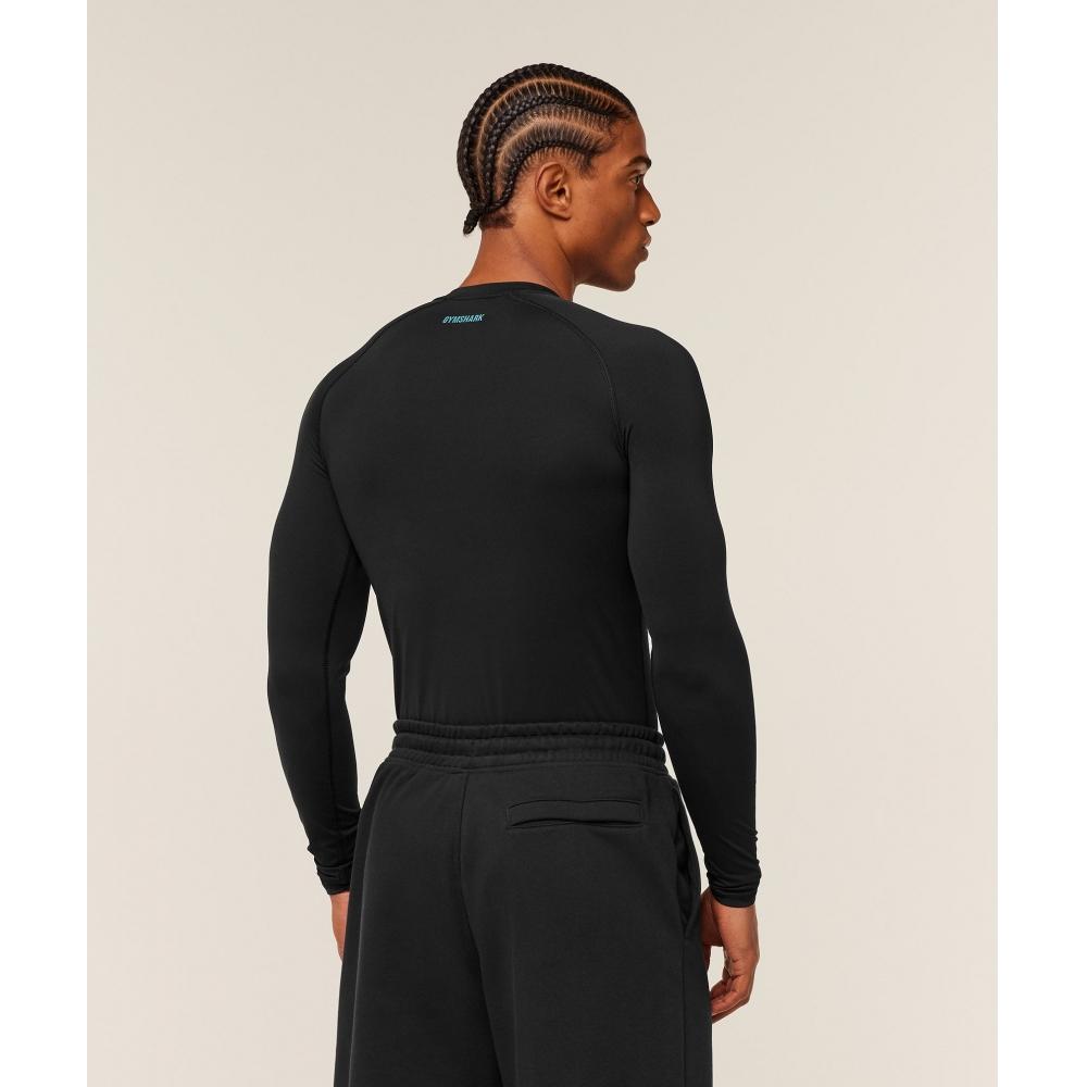 Gymshark ElemenT Baselayer Long Sleeve T shirT Black Brand Blue A2b5m Bc8k