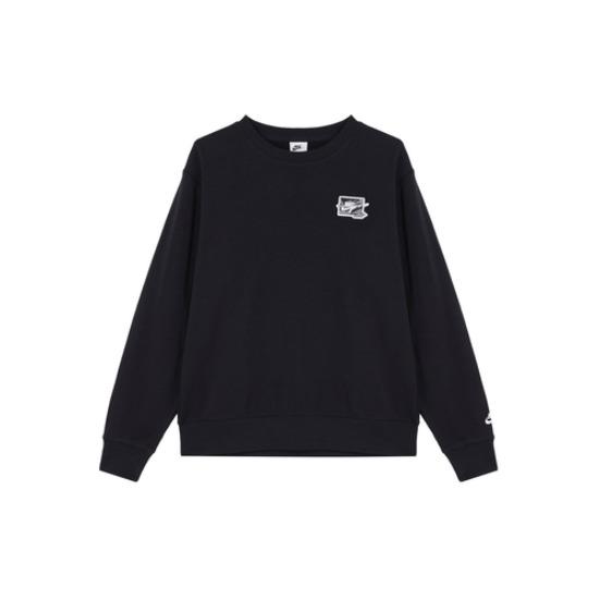 

Nike Мужская толстовка с круглым вырезом Club Terry Черный/Белый FZ0765-010 EU M чёрный
