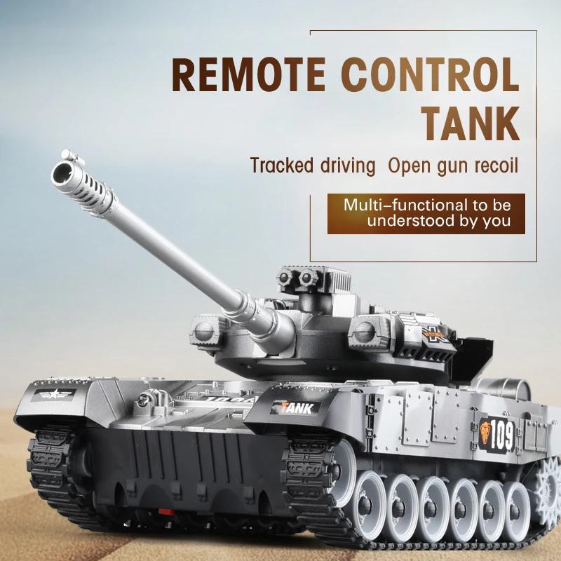 Non-Toxic Rc Military Tank War Battle United States M1 Leopard 2 Remote Control Toy Car Tank Model Electric Toys For Children 2.4G Children