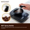 watchget Coffee Bean Dosing Cup & RDT Spray Bottle Kit for Espresso Bar, Static Reduction Ceramic Single Dose Tray for Brewing/Tea, Barista