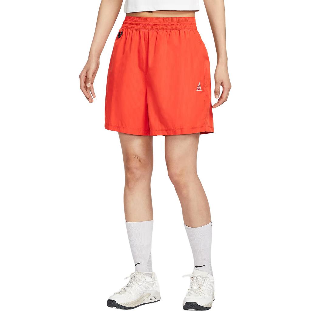 New Nike ACG SS25 Casual Shorts Women's Passionate Red/Light Yellow Brown/Mountain White HJ0264-633