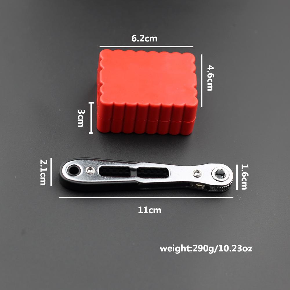 Set Mini Cheie cu Clichet 34-în-1 Bidirecțional Oțel cu 36 de Dinți Hexagonale Torx Biți Șurubelniță Non-Electrică DIY Scule Industriale.