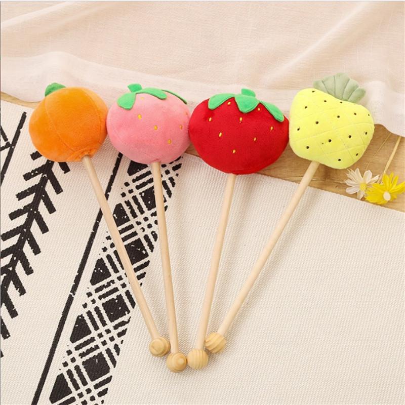 Cute Cartoon Animal Fruit Plush Toy Massage Stick Beat Back Stick Hammer Small Hammer Doll For Holiday Gift 10*32CM