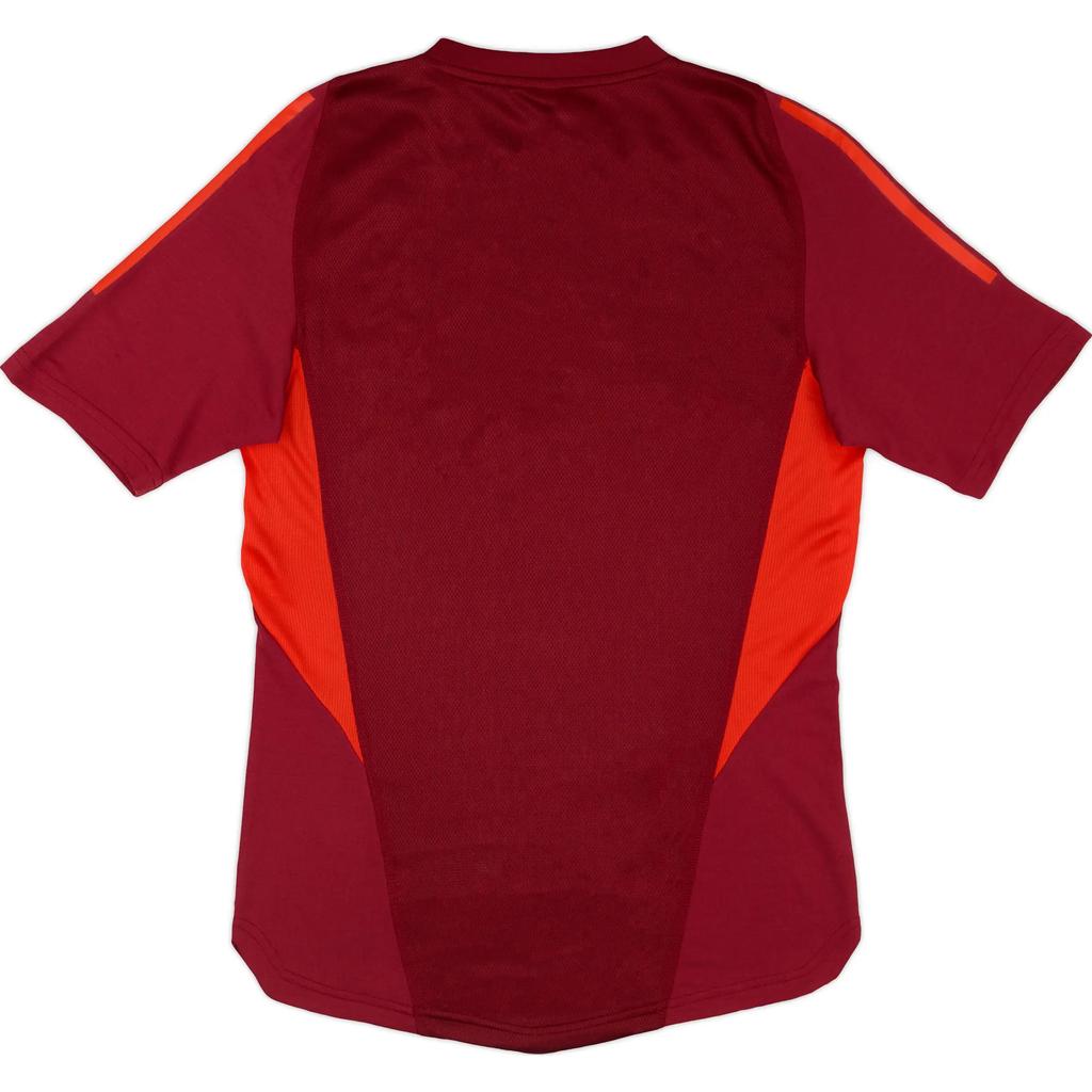 Adidas Manchester United Comfortable Striped Letter Logo Football Shirt Men Tops Deep-Red IA7244