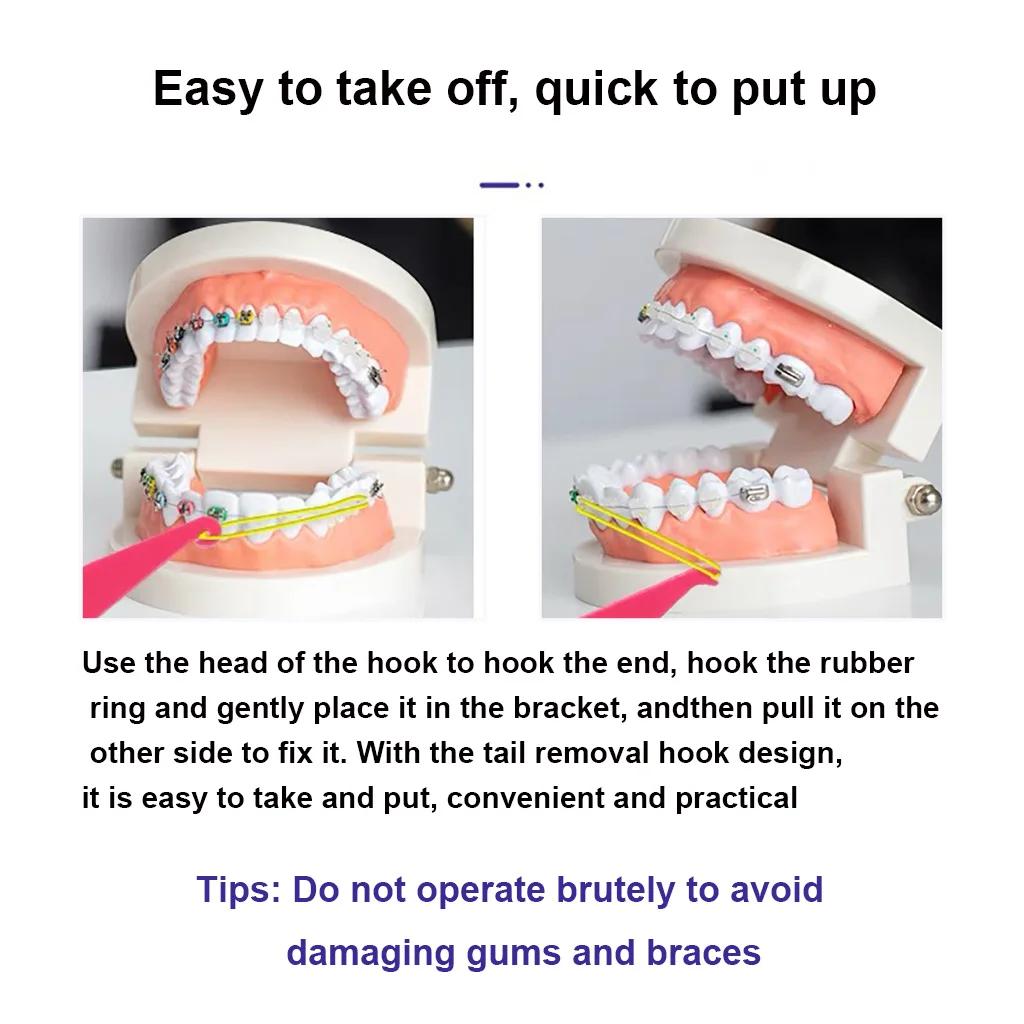 Dental Orthodontic Elastic Placers for Braces Bracket Dentistry Rubber Band Placer Hook Ligature Ring Tool Dentistry Accessorie