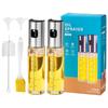 304 Stainless Steel Spray Oil Bottle - Leak-proof Glass, 100ml, Press-type for Oil, Sauce, & Vinegar