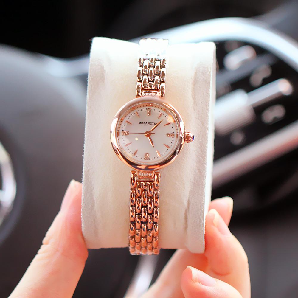 Fashion Women'S Hand Fritillary Face Diamond Bracelet Quartz Waterproof Temperament Watch Trendy Watch Women
