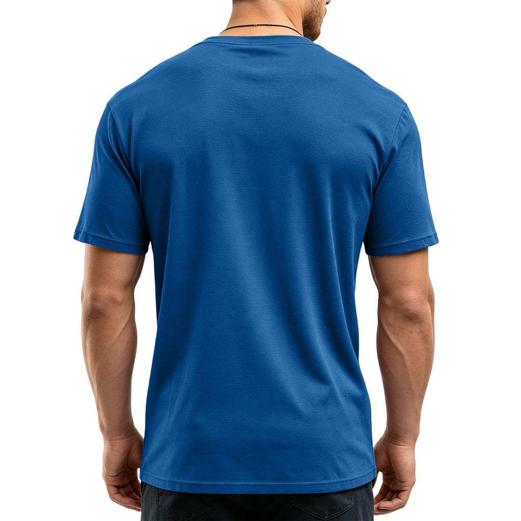 Men Crew Neck Short Sleeve T Shirt Soft Lightweight Classic Fit Basic Tee Comfortable Casual Top for Daily Wear