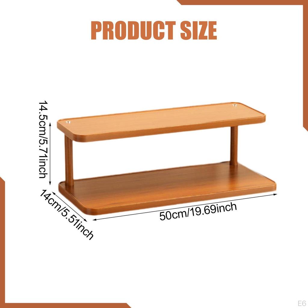 Storage Shelf, 2-tier, for Kitchen Cabinets, Cups And Perfume, Office, Bedroom, Sculptures Toys