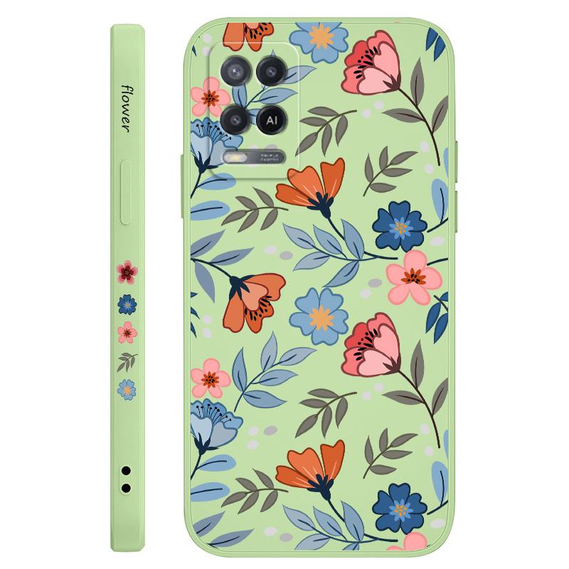 Stretching Flowers Phone Case For OPPO A54 A74 A57 A77 A78 A96 A76 A95 A94 A83 A53 A72 A52 A9 A5 A12 A31 2020 S 4G 5G Cover