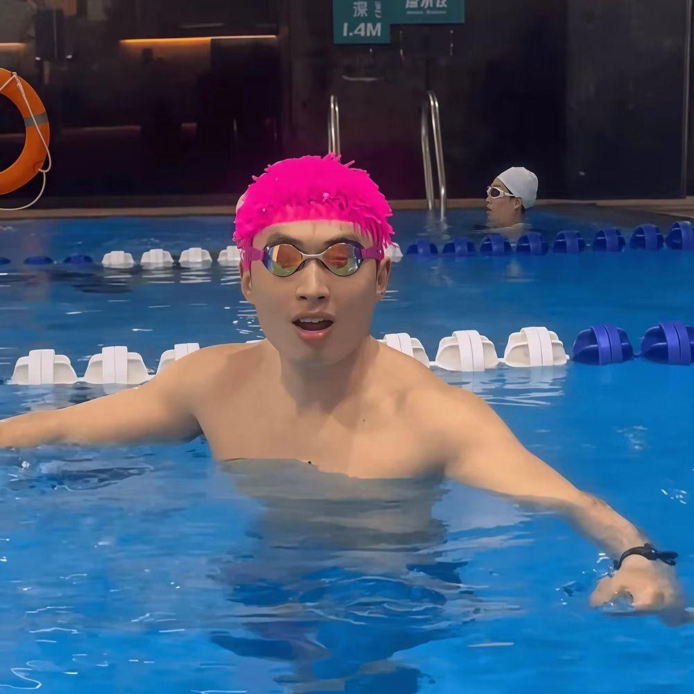 Ontwerp met Lang Haar Stekelige Bal Zwemhoed Hoge Elasticiteit Zee-egel Hoed Stekelige Bal Prank Hoed Jongeren