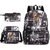 Attack Giant Elementary School Bag Backpack Casual School Bag Three-piece Set