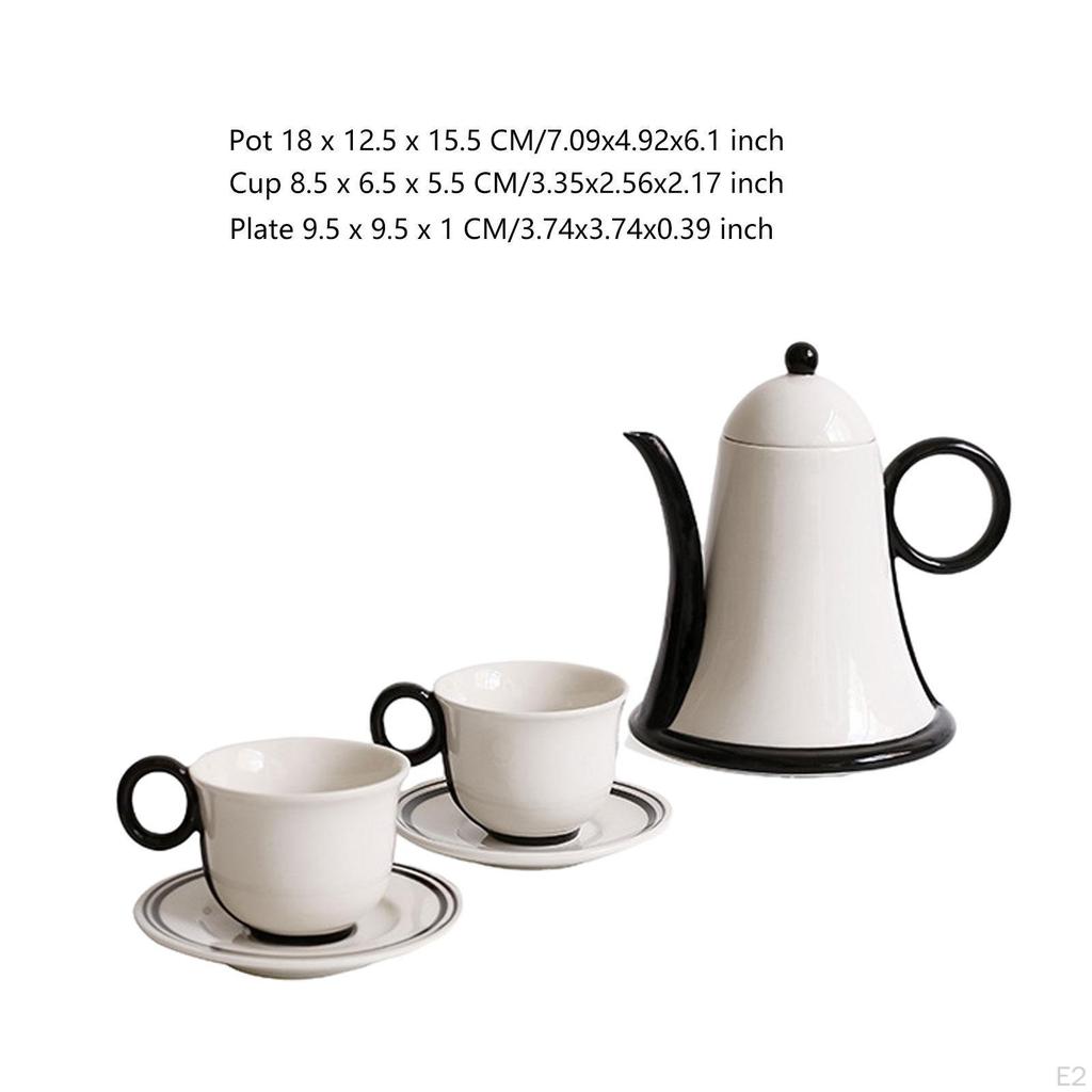 Ceramic Teapot with Cups Set Porcelain Tea Loose Leaf Pot Kung Fu for House