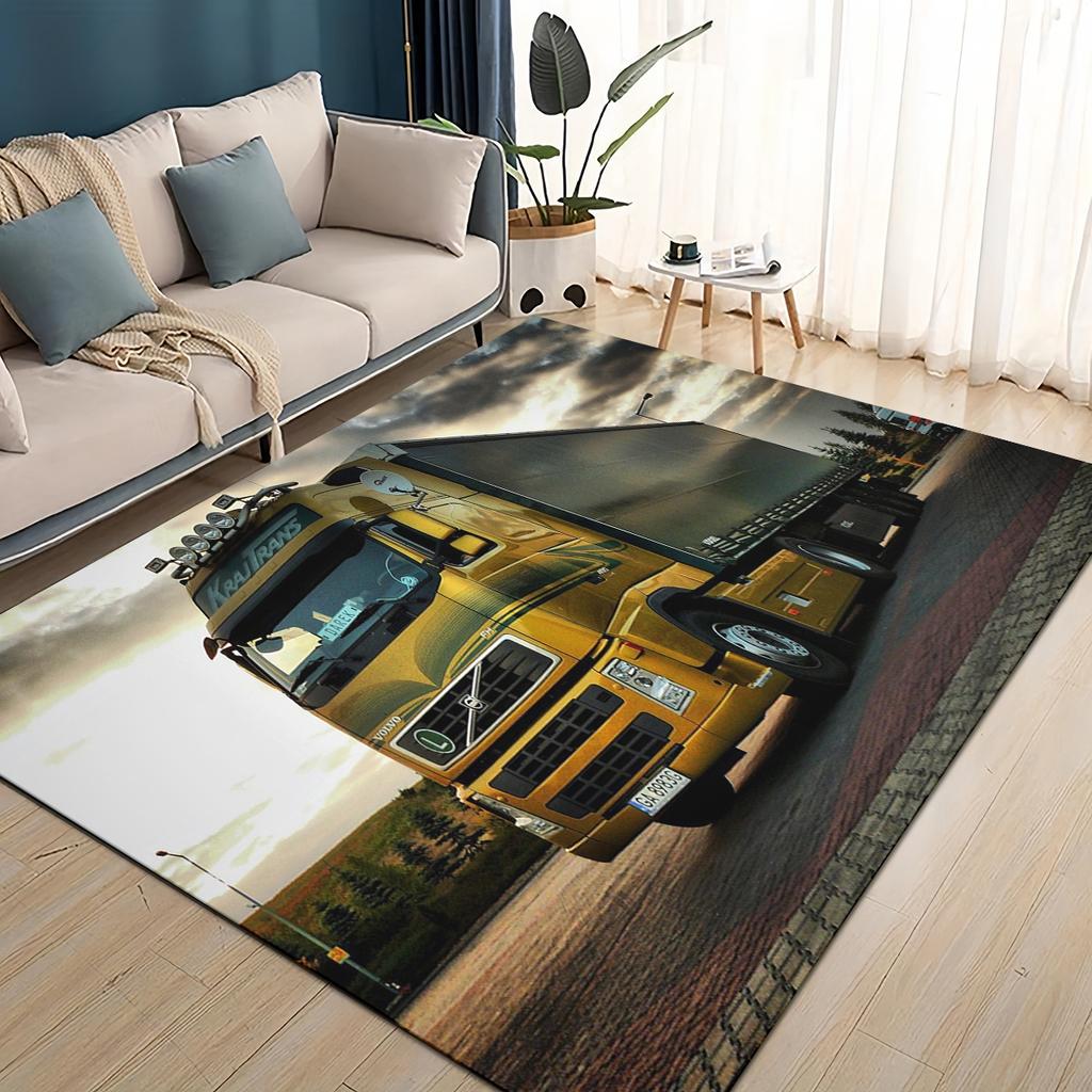 27 Style New Volvo Cargo Trucks Lorry Car Motorcycle Rug Carpet for Living Room Bedroom Home Decor,kid Non-slip for Sofa Doormat