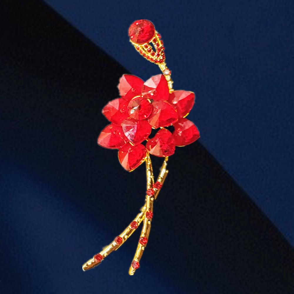 Винтажная брошь-корсет из хрусталя в виде лотоса - Универсальный роскошный женский аксессуар