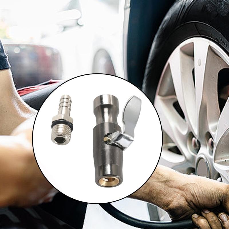 Efficient Locking On Air Chuck 1/4 Inch FNPT Closed Flow For Tire Inflator Gauge Compressor Use No Leakage Home Garage