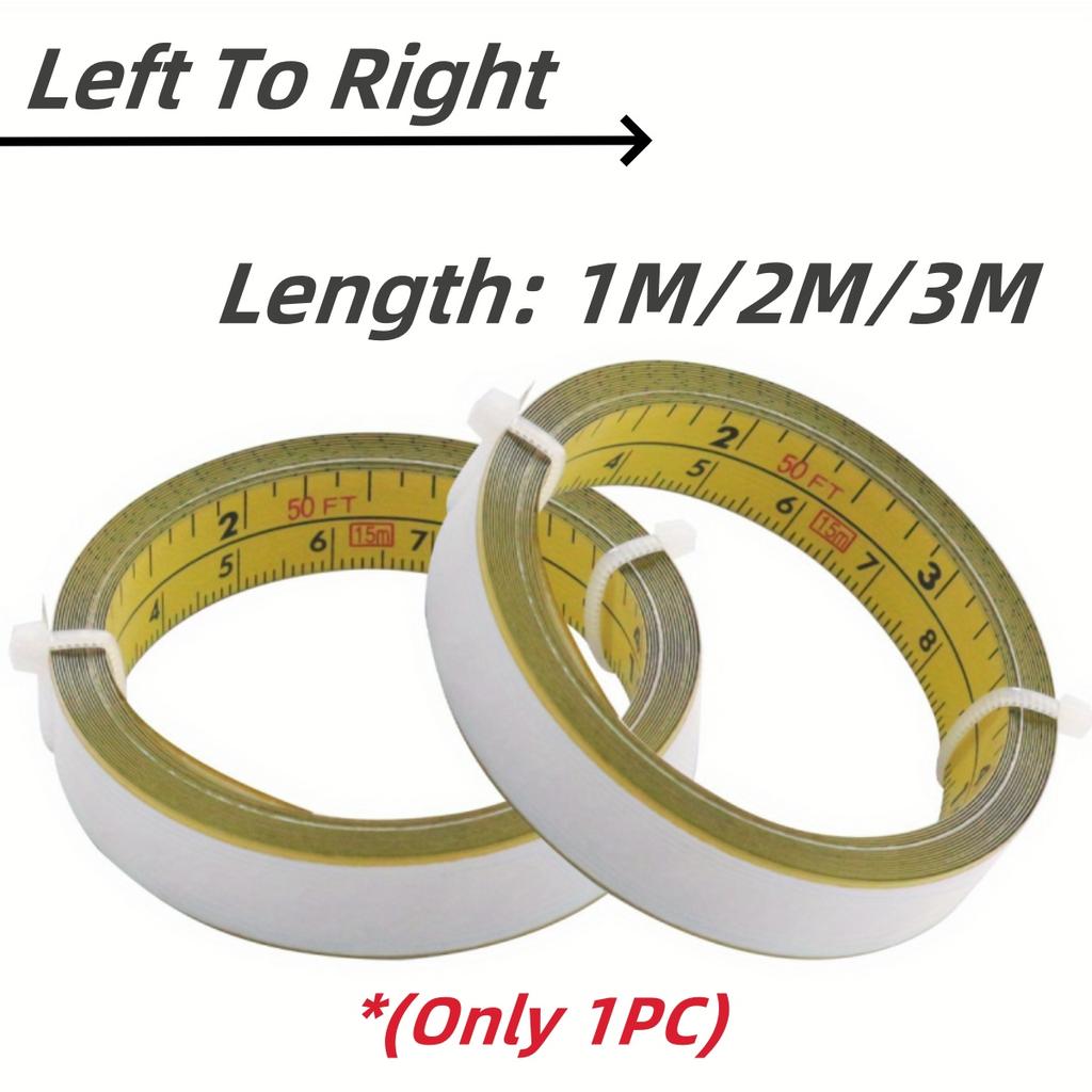 Steel Adhesive Tape Measure, Imperial and Metric Scale Ruler Sticker, Left To Right Reading Self-Adhesive Measuring Tape