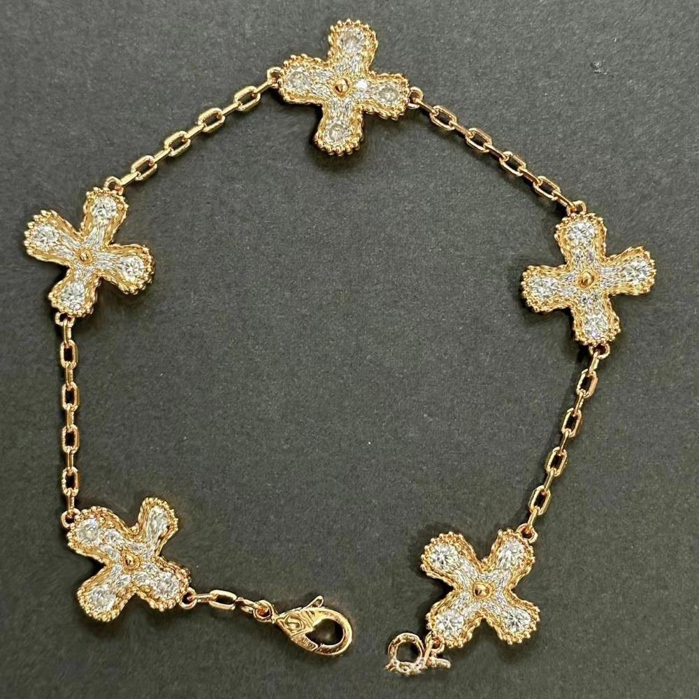 High Version Four-leaf Clover Bracelet Female Mother-of-pearl Agate Five-flower Ladies Bracelet