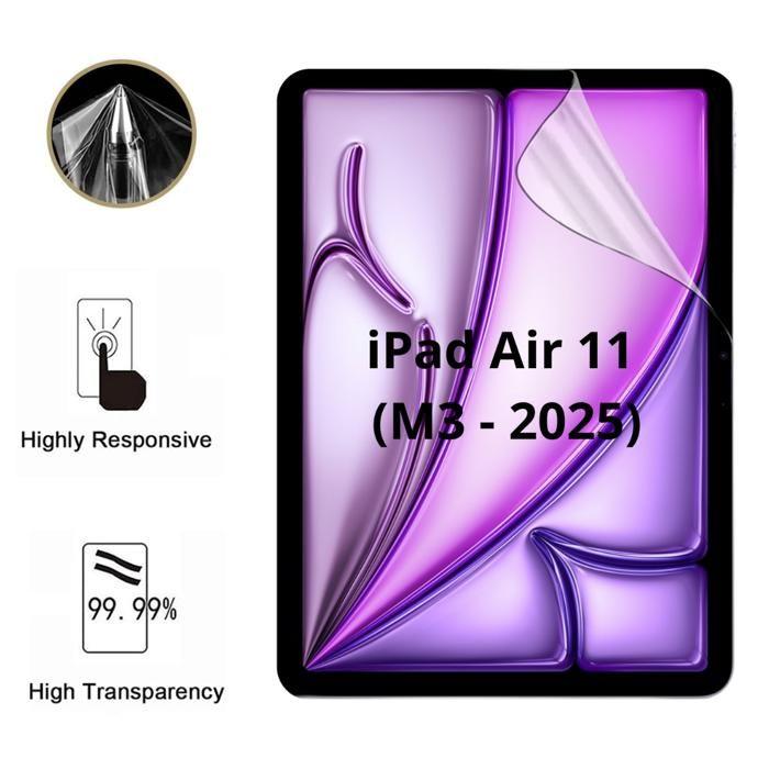 Screen Protector - PHONILLICO - iPad Air 11 (M3-2025) - Pack 2 - Heavy Duty Plastic Film - Ultra Thin