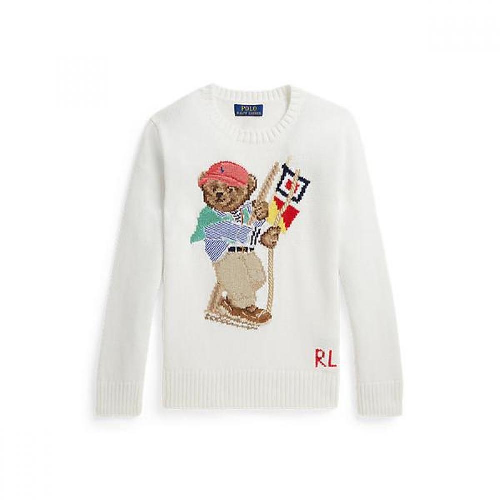 Polo Ralph Lauren Boys 8 18 Polo Bear Cotton Sweater Cwposwey6820704100 S