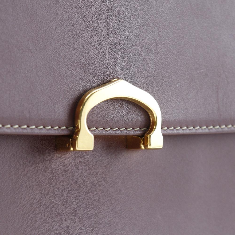 Cartier Must Line Shoulder Bag Vintage Bordeaux Calfskin Women Used