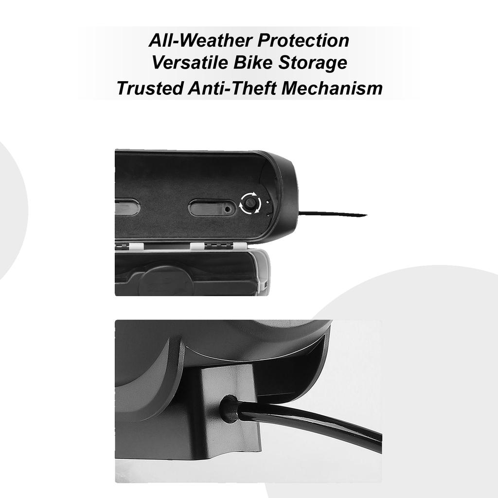 Storage Box With Lock Waterproof Bike Password Organizer Bag Anti-Theft Bike Code Lock Box For Men Women Boys Girls Youth Teens