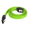 Nylons Braideds SATAIII Cable 50cm Color Matcheds Secure Lock Clip Low Profile Connectors For PC Components